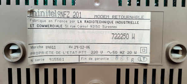 Minitel 1 9NFZ201